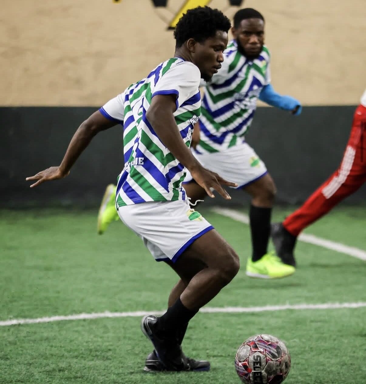 PSC indoor soccer match action